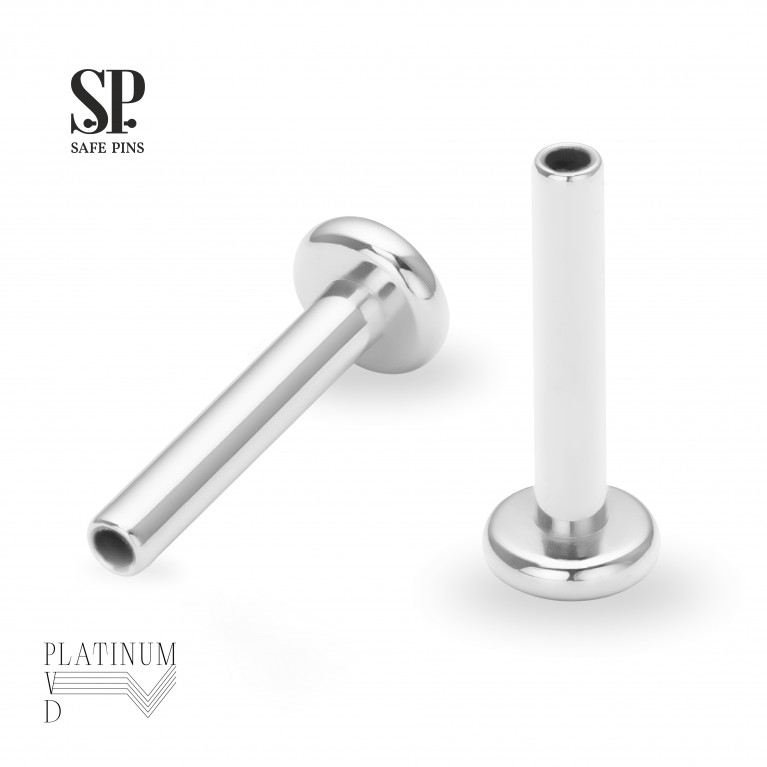 Лабрет безрезьбовой (Threadless) Platinum PVD