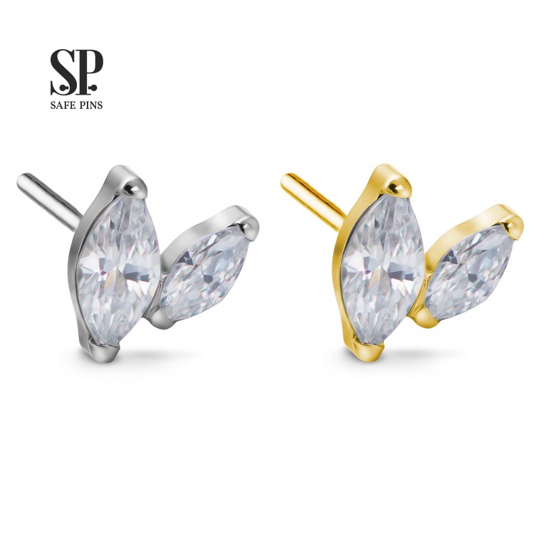 Кластер Sprig Small безрезьбовой с кристаллами Clear CZ