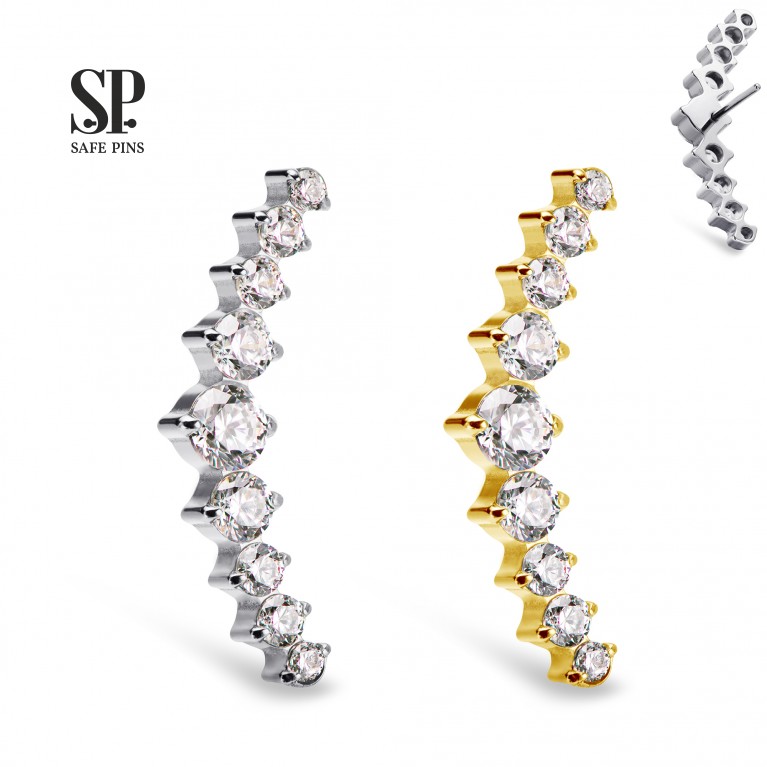 Кластер Great Prium безрезьбовой с кристаллами Clear CZ