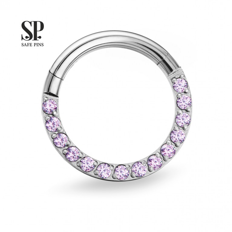 Кликер с розовыми кристаллами Light Rose CZ