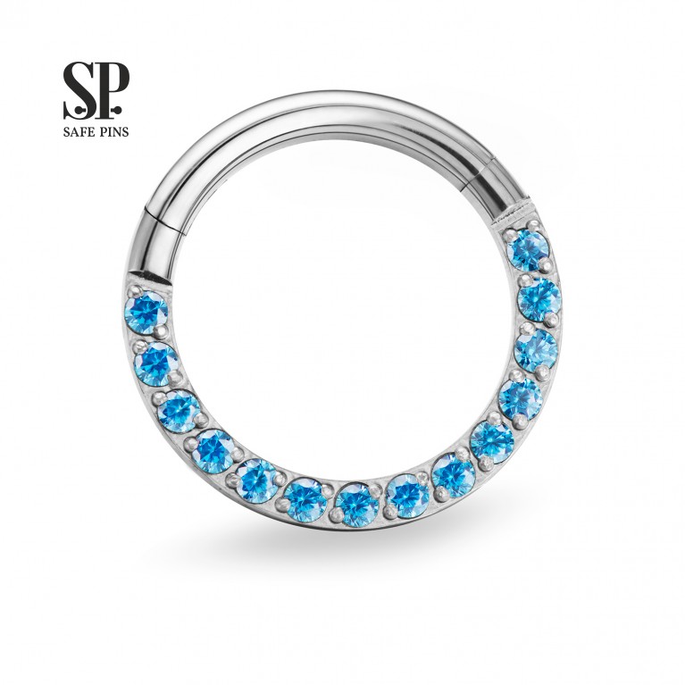Кликер с голубыми кристаллами Aqua CZ