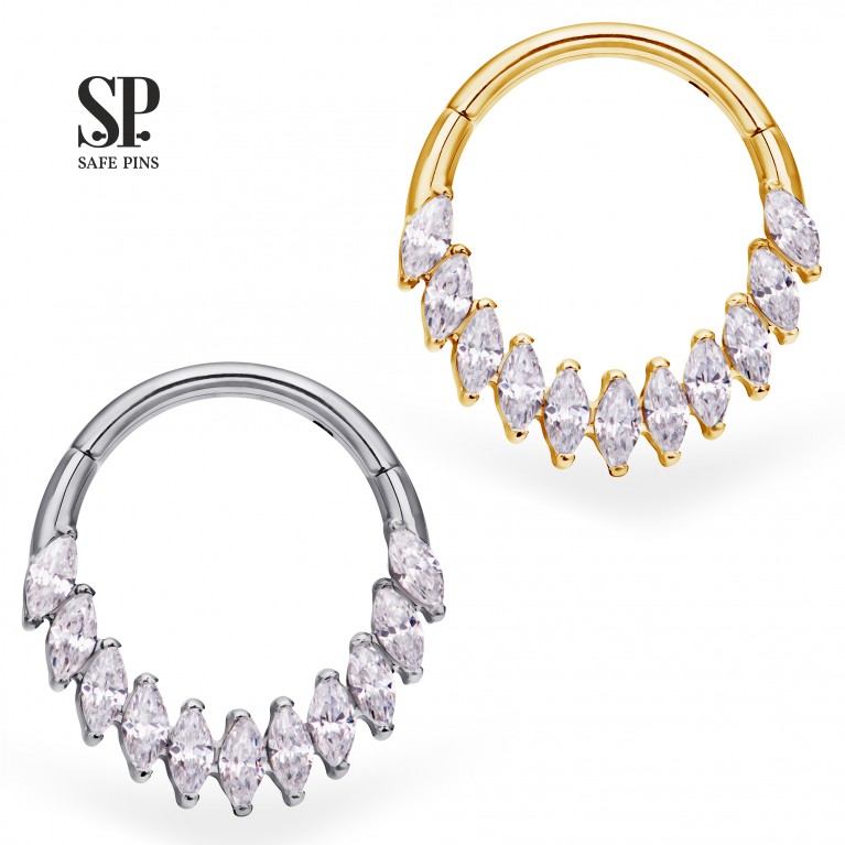 Кликер Marquise (ver. 2) с кристаллами Clear CZ