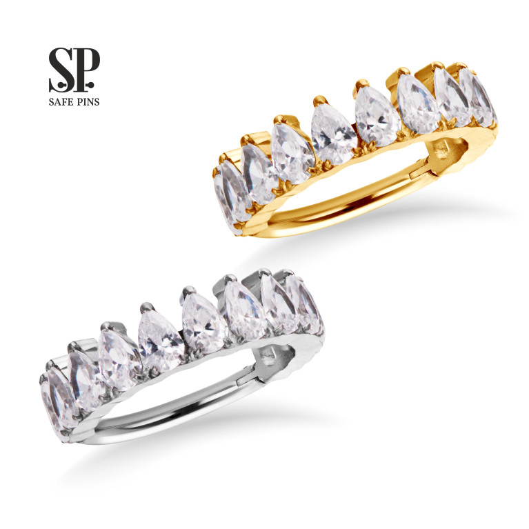 Кликер Marquise Row с кристаллами Clear CZ
