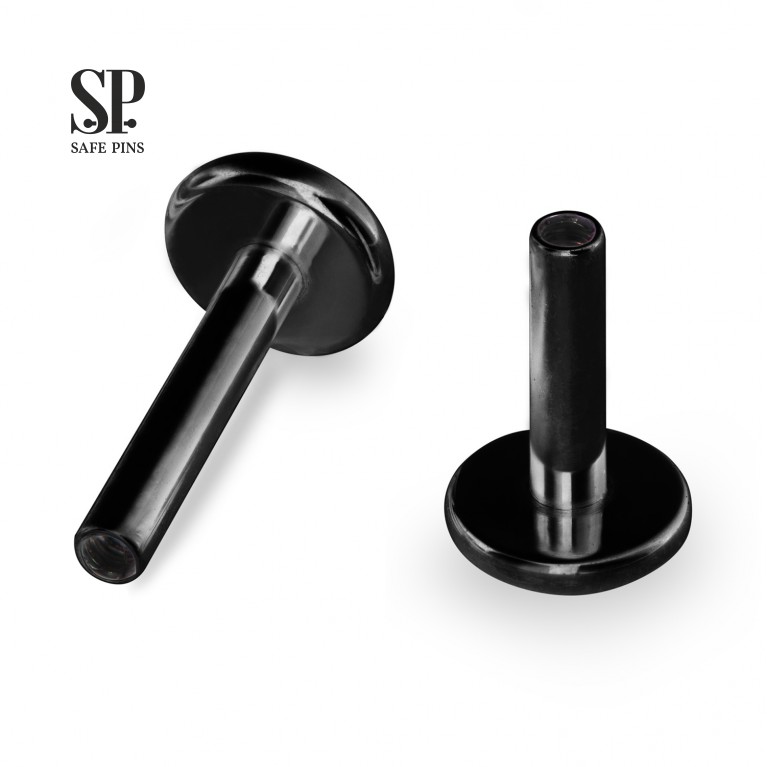 Лабрет интернальный без накрутки Black PVD