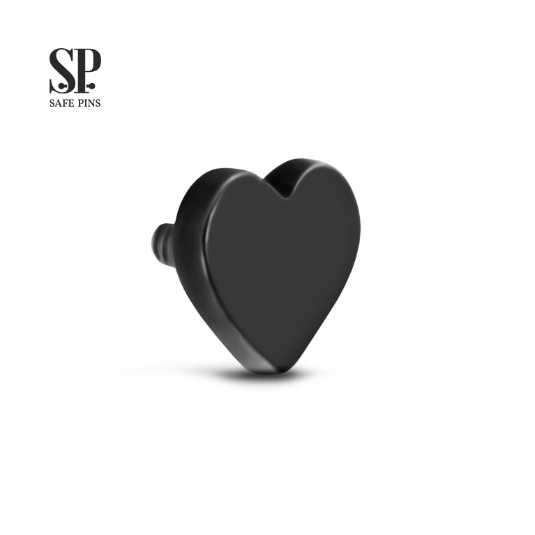 Накрутка Сердце (Black PVD)