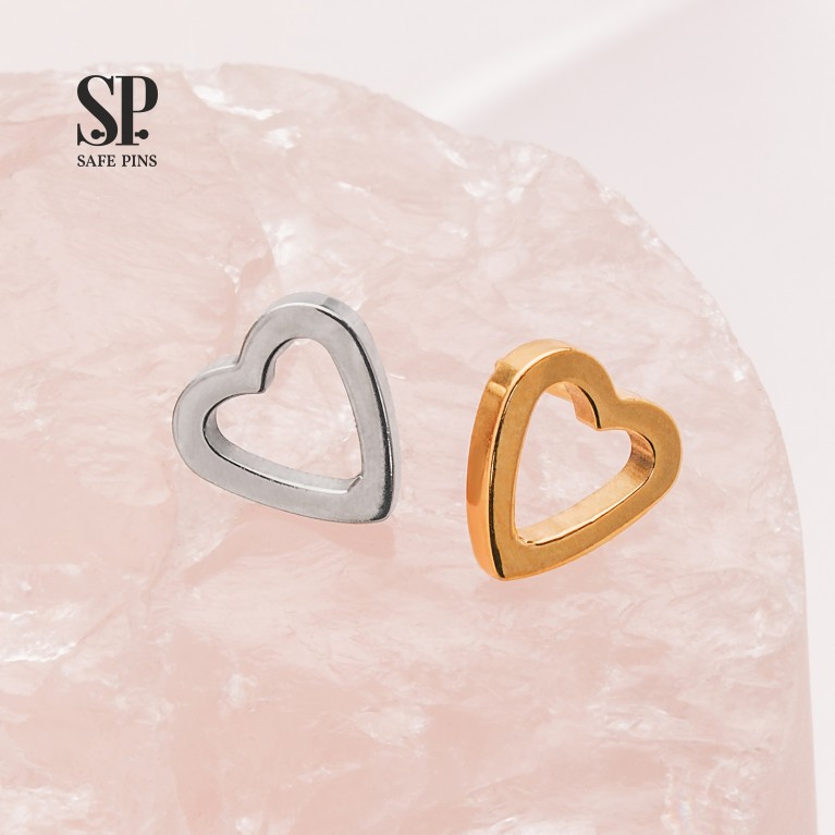 Накрутка Heart Outline (0.9 мм) Gold PVD