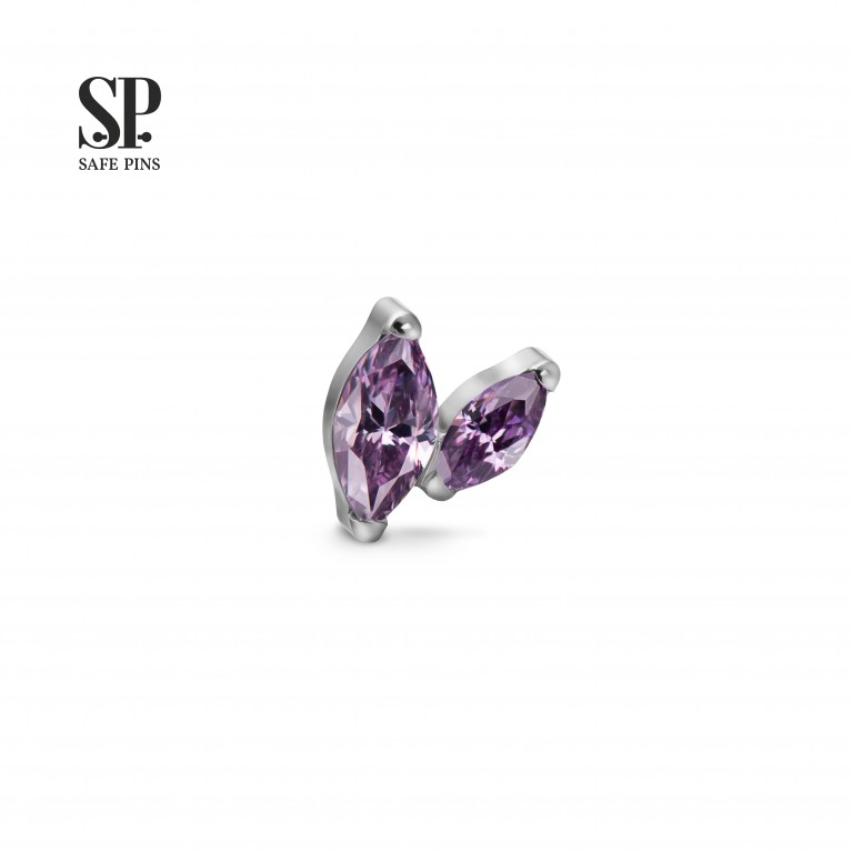 Кластер Sprig Small с кристаллами CZ