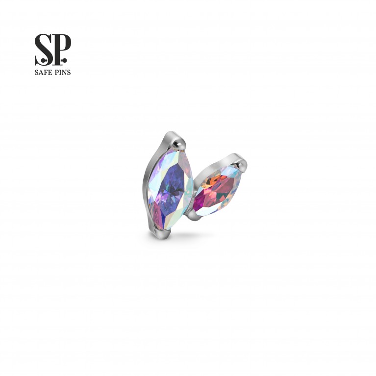 Кластер Sprig Small с кристаллами CZ
