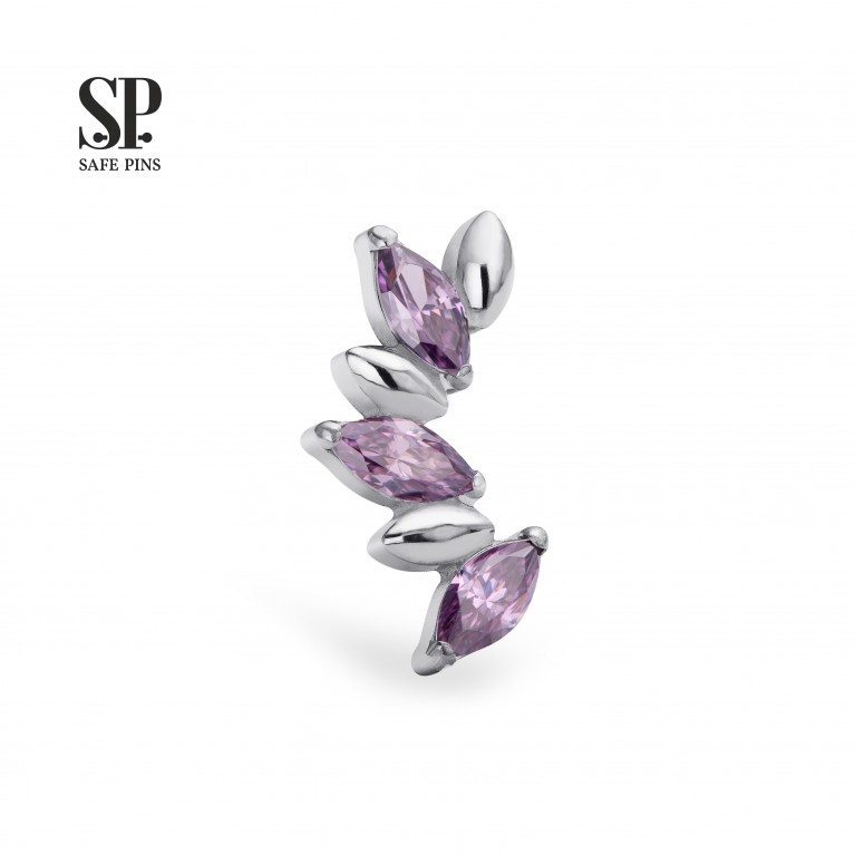 Кластер Marquise Grains с кристаллами CZ