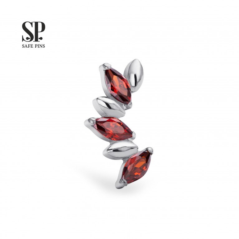 Кластер Marquise Grains с кристаллами CZ