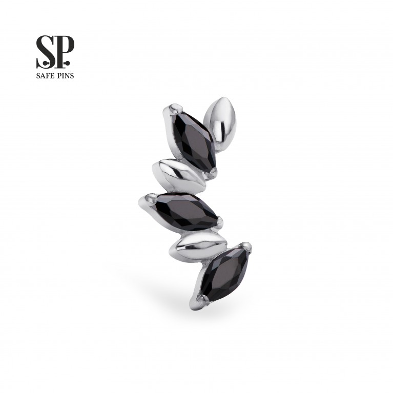 Кластер Marquise Grains с кристаллами CZ