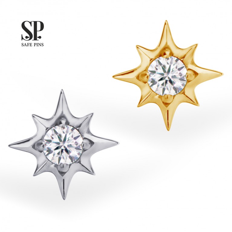 Накрутка Sirius с кристаллом Clear CZ