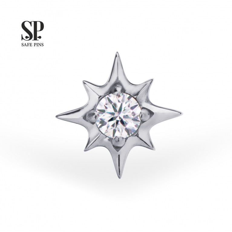 Накрутка Sirius с кристаллом Clear CZ