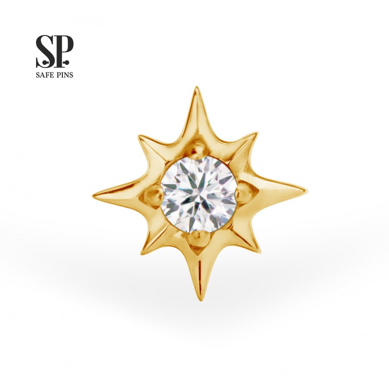 Накрутка Sirius с кристаллом Clear CZ