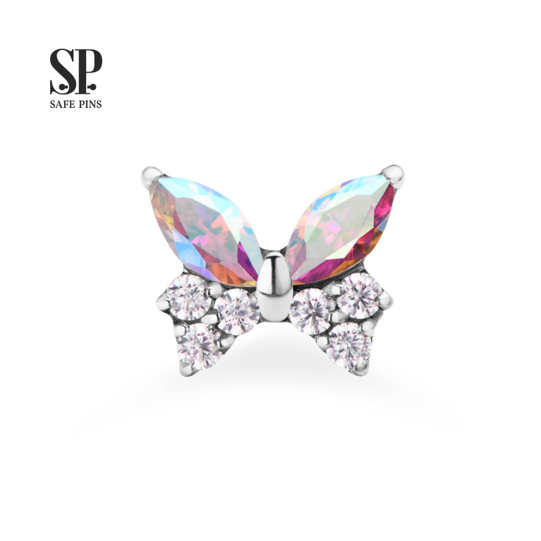 Накрутка Butterfly с кристаллами CZ