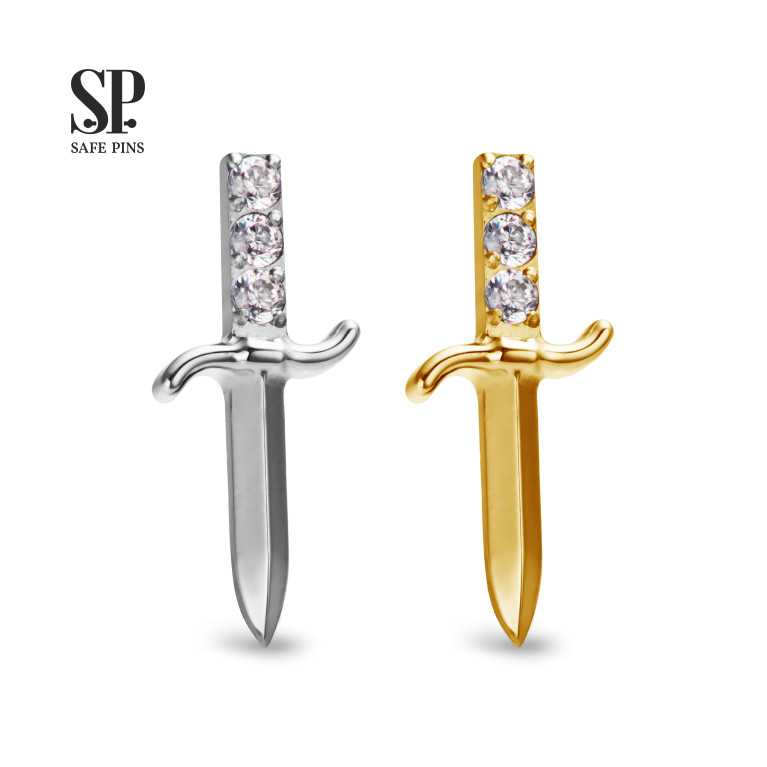 Накрутка Dagger с кристаллами Clear CZ